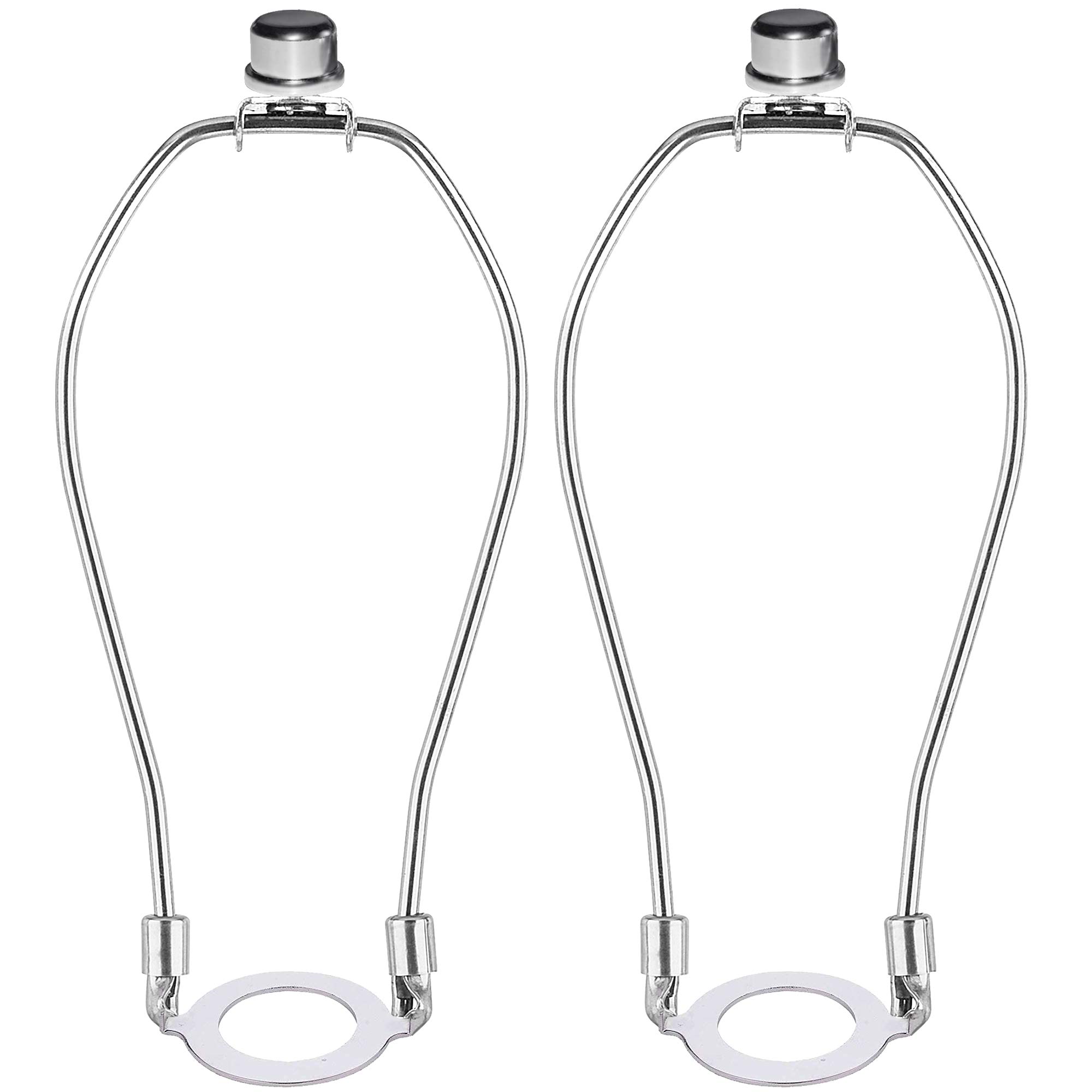 ECUDIS 10" Lamp Harp Lamp Harp Adapter Polished Silver Plated Lamp Harp Lamp Holder with Light Base for Table and Floor Lamps Detachable Parts 36mm-image-29