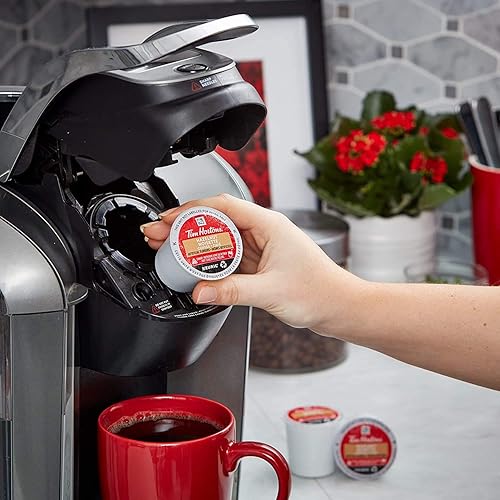 Miniatura 20 de Tim Hortons Café tostado oscuro, cápsulas K-Cup de una sola porción compatibles con cafeteras Keurig, K-Cups de 96 quilates, rojo, 24