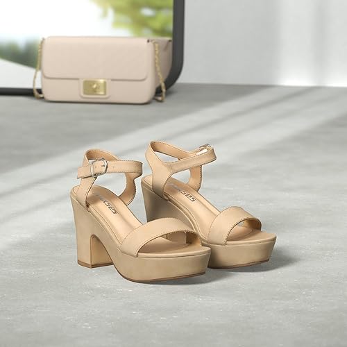 Miniatura 2 de rsxses Sandalias de tacón de plataforma de gamuza para mujer, puntera abierta, moda, vestido sexy, cuñas gruesas, tacón alto, correa de tobillo