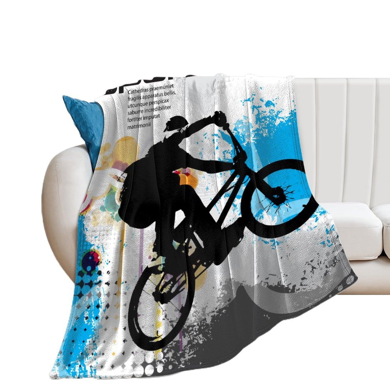 Couverture polaire vélo de cycliste contre le froid lit salon