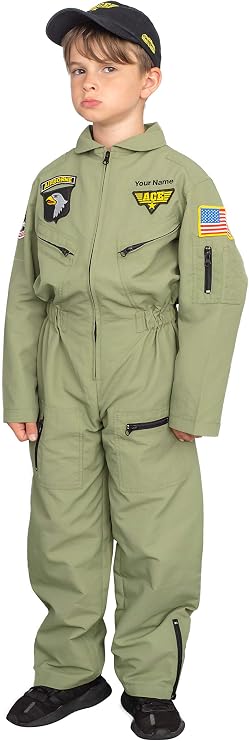 Air Force Pilot Child Halloween Costume Jumpsuit Set