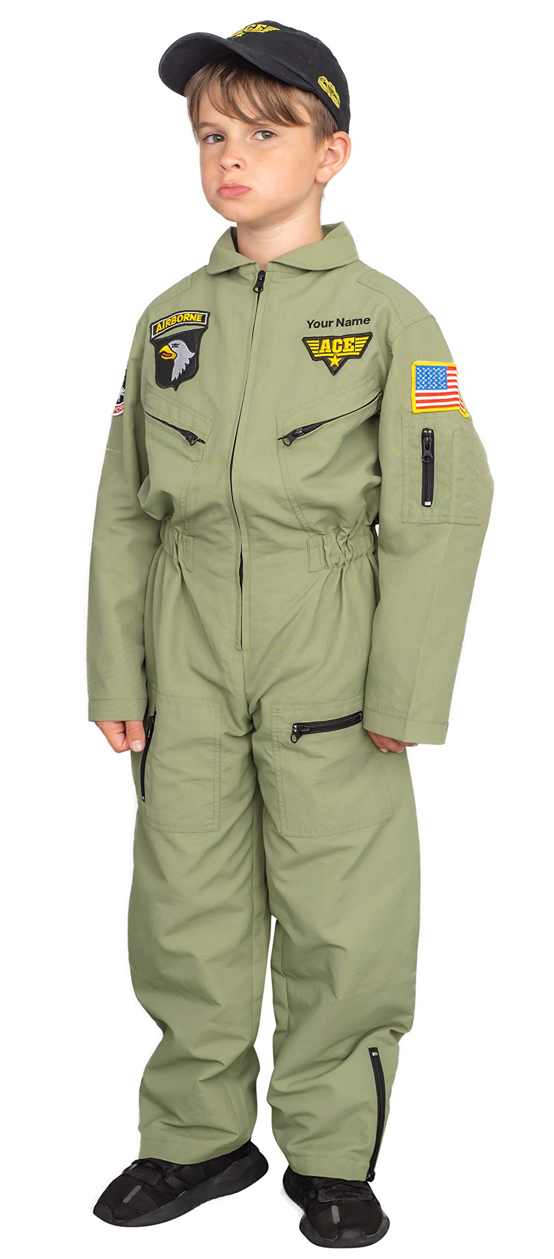 Air Force Pilot Child Halloween Costume Jumpsuit Set product thumbnail 2