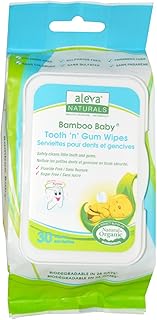 Aleva Naturals Bamboo Baby Tooth 'n' Gum Wipes - 30 Wipes