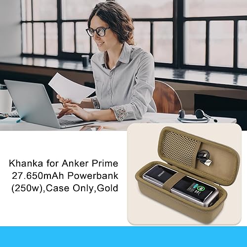 Vista 44 de khanka Funda de viaje Anker Prime Power Bank 27650mAh 250W Negro