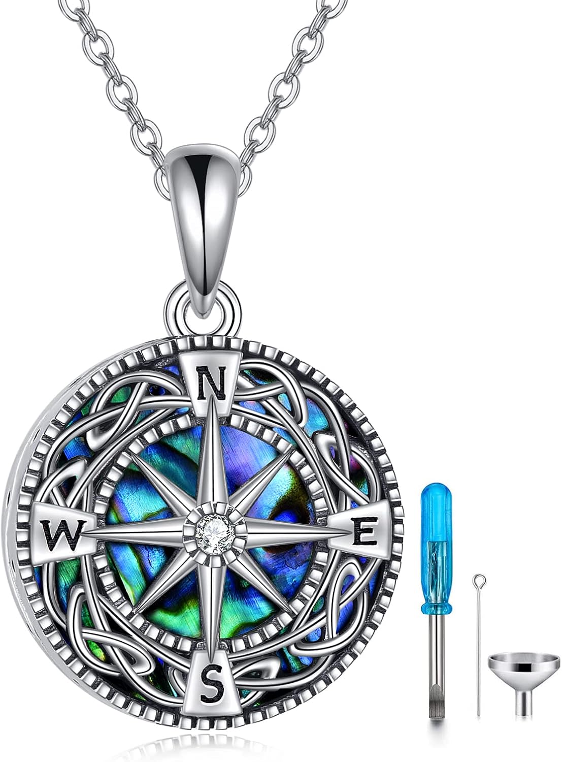 ONEFINITY Urn Necklaces For Ashes Sterling Silver Celtic Knot Cremation Jewelry For Ashes Memory Jewelry For Women Men