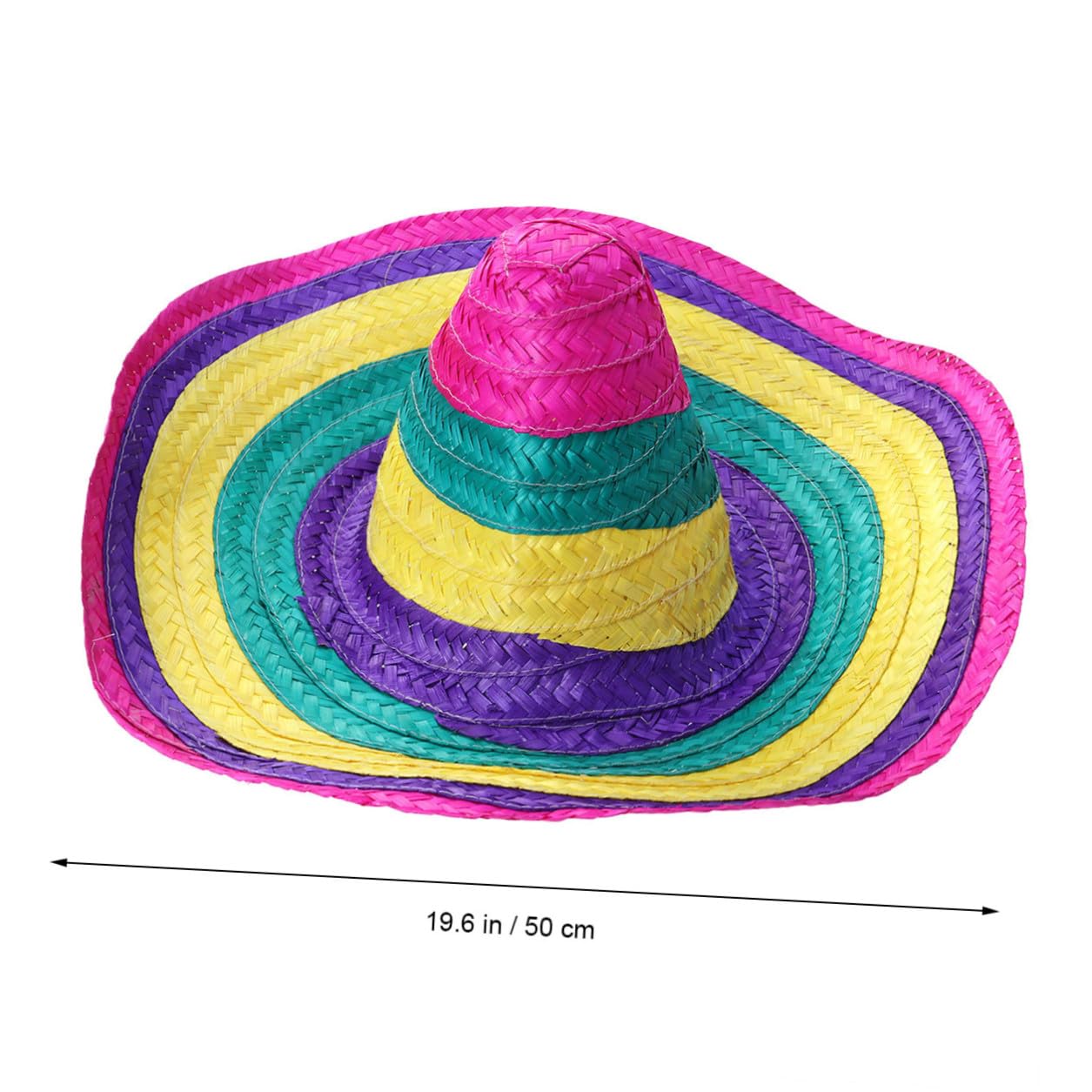 FRCOLOR 1 Pieza Sombrero Mexicano de con Borde Rosa y Fiesta y Transpirable Mujeres