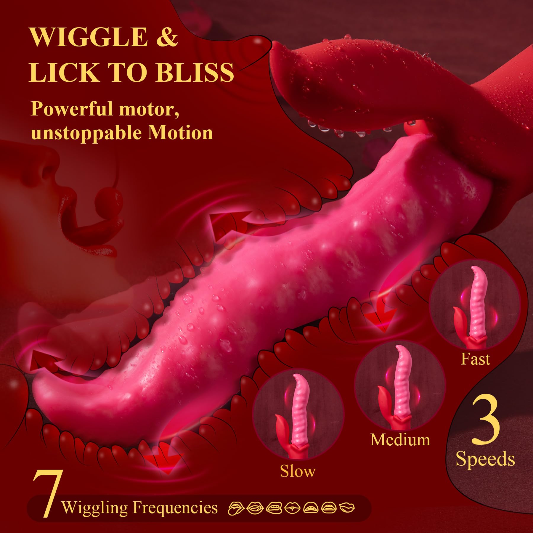 Dildo Vibration für frauen Zunge Vibrator,Sexspielzeug für die Frau 3 in 1 Vibratorensets für frauen Klitoris G-Punkt mit 10 Swing 10 Vibration Sex Toys, Sex Spielzeug für die Paare Vibratoren Dildos