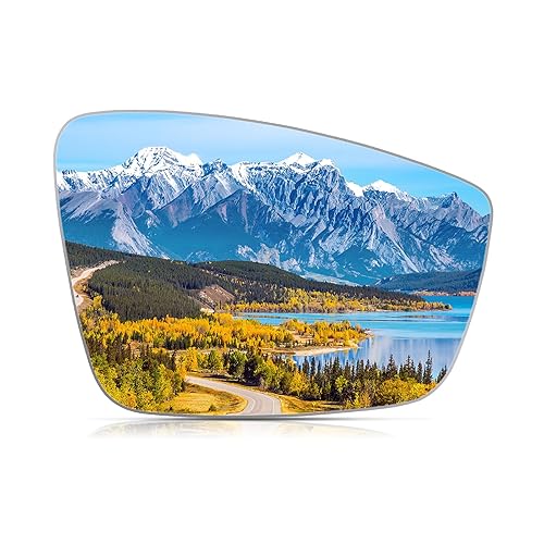 BDFHYK Cristal de espejo compatible con VW 2012-2019 Beetle 2011-2018 Jetta 2012-2017 Passat con adhesivo de tamaño completo que reemplaza 5c6857522