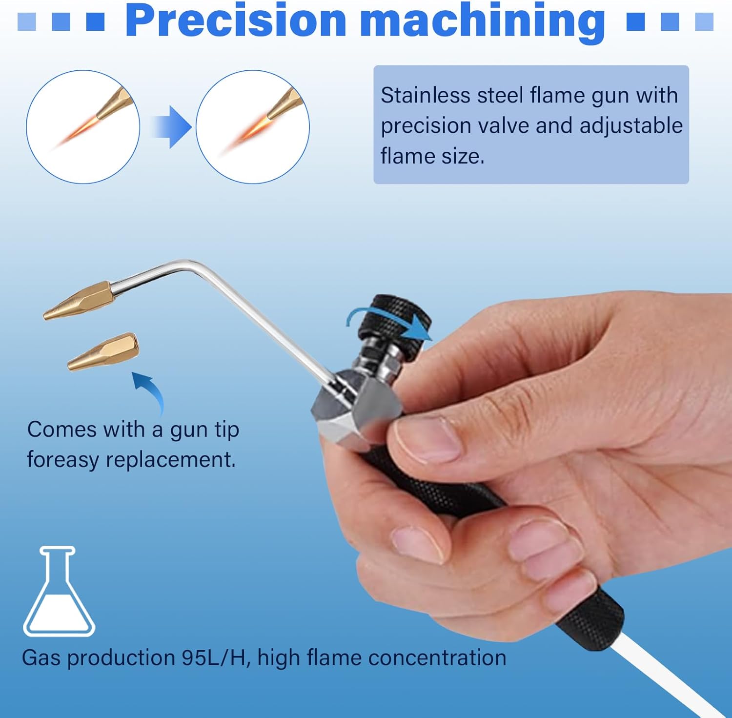 95L Acrylic Flame Polisher, 400W Oxygen Hydrogen HHO Generator H180, Efficient Economical Type Acrylic Flame Polishing Machine with Gas Torch