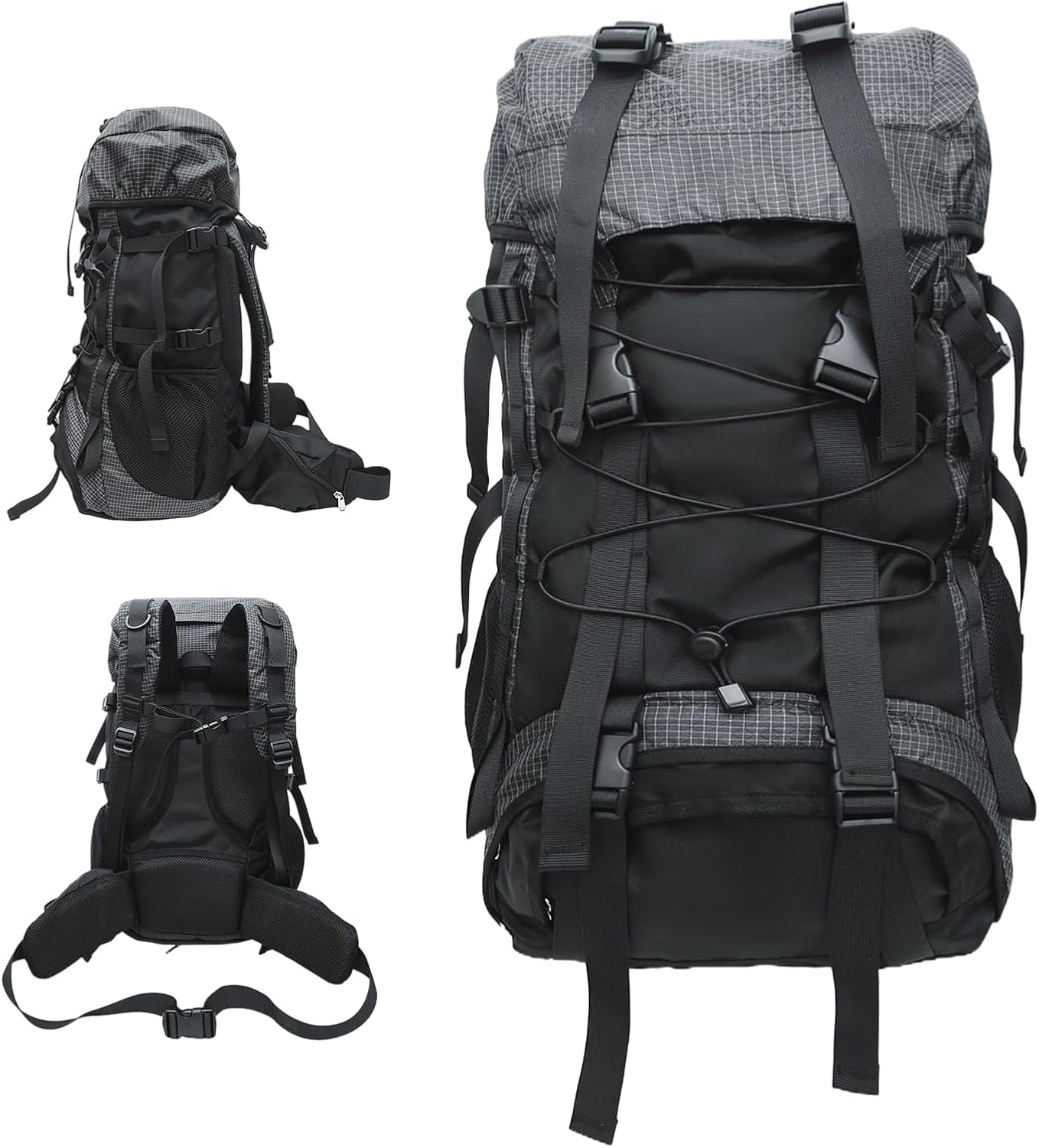 トラベルバッグパック | 内部フレーム トレッキング リュックサック | 60L 防水 ハイドレーション 対応 旅行 学校 レース