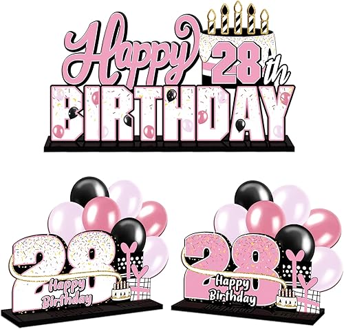 Miniatura 79 de LINGTEER Juego de centros de mesa de acrílico azul con texto en inglés «Happy 100th Birthday» – Decoración de regalo de fiesta de cumpleaños número