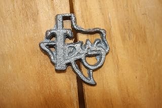 Texas Clavos Decorative Nail Heads State of Texas Design, 2 1/2" Cast Iron, Set of 10 clavos