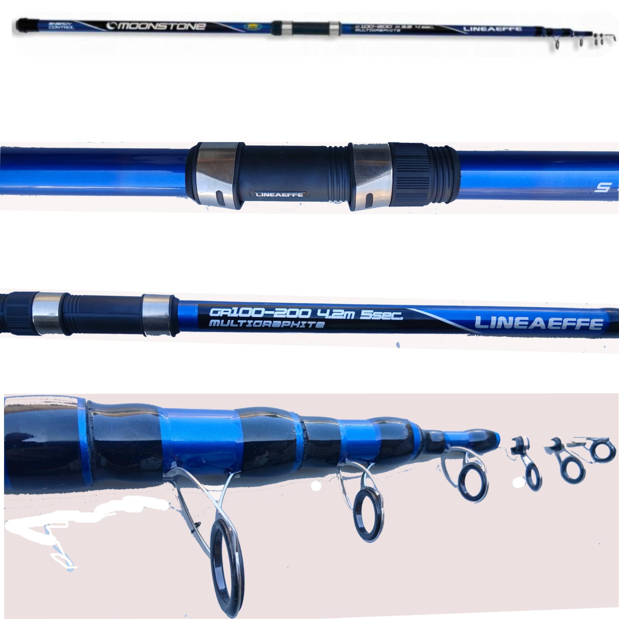 Canna Pesca surfcasting STORIONE SPIGOLA ORATA MT. 4,20 combo scogliera + Mulinello 7000 kit Mare 2 pezzi