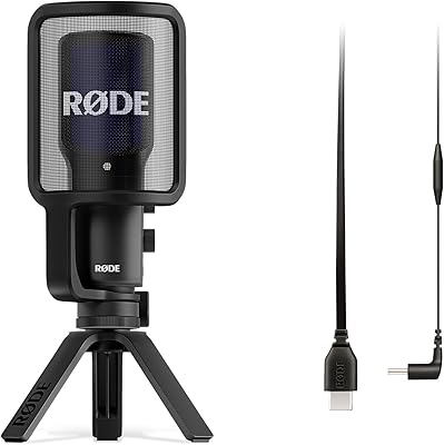 RØDE NT-USB+ Professionelles USB-Mikrofon + SC16 USB-C-auf-USB-C-Kabel (300mm - Android- und Mac-kompatibel) für Podcasting, Streaming, Gaming, Musikproduktion, Gesangs- und Instrumentenaufnahmen
