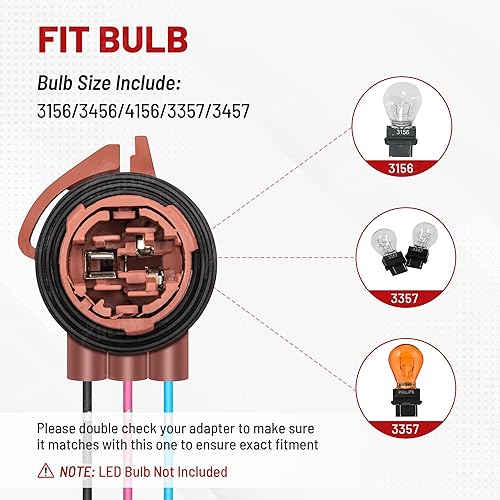 Miniatura 2 de RED WOLF 3157 3156 - Adaptador de enchufe de arnés precableado compatible con GM GMC Chevy Buick Cadillac 1997-2007 para extensión de cableado de