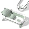 Foldable Baby Bath with Non-Slip Bath Pillow XXL Baby Bath Seat and Bath Thermometer From Birth to 3 Years Baby Bathtub Birth Gifts for Girls and Boys