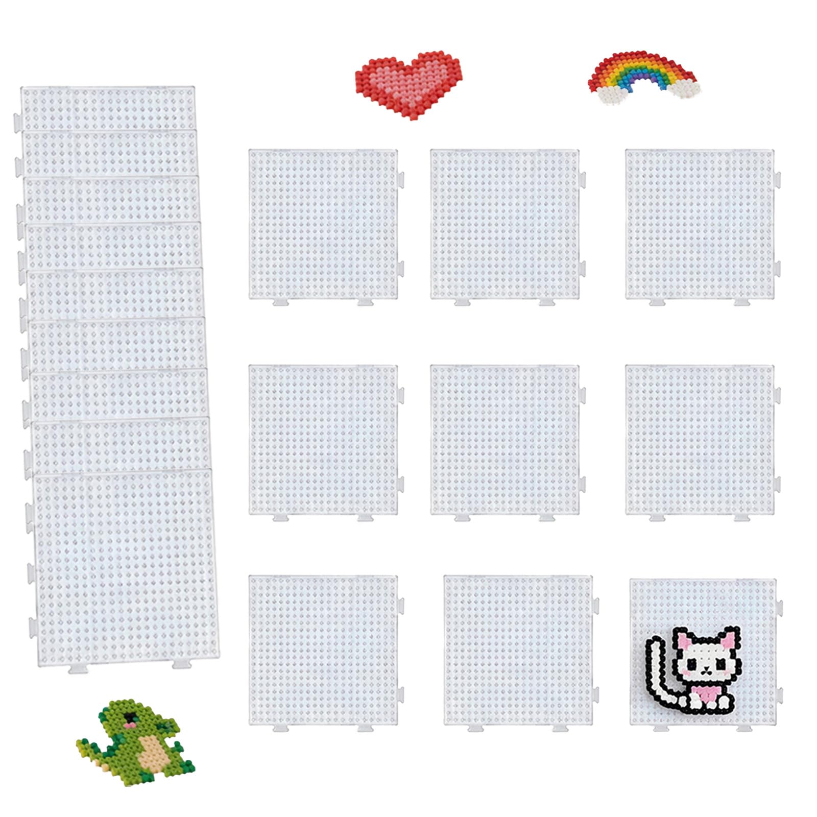 18 Mini Hama Bead Boards, 7.5x7.5 Cm, 2.6mm Pegboard Set