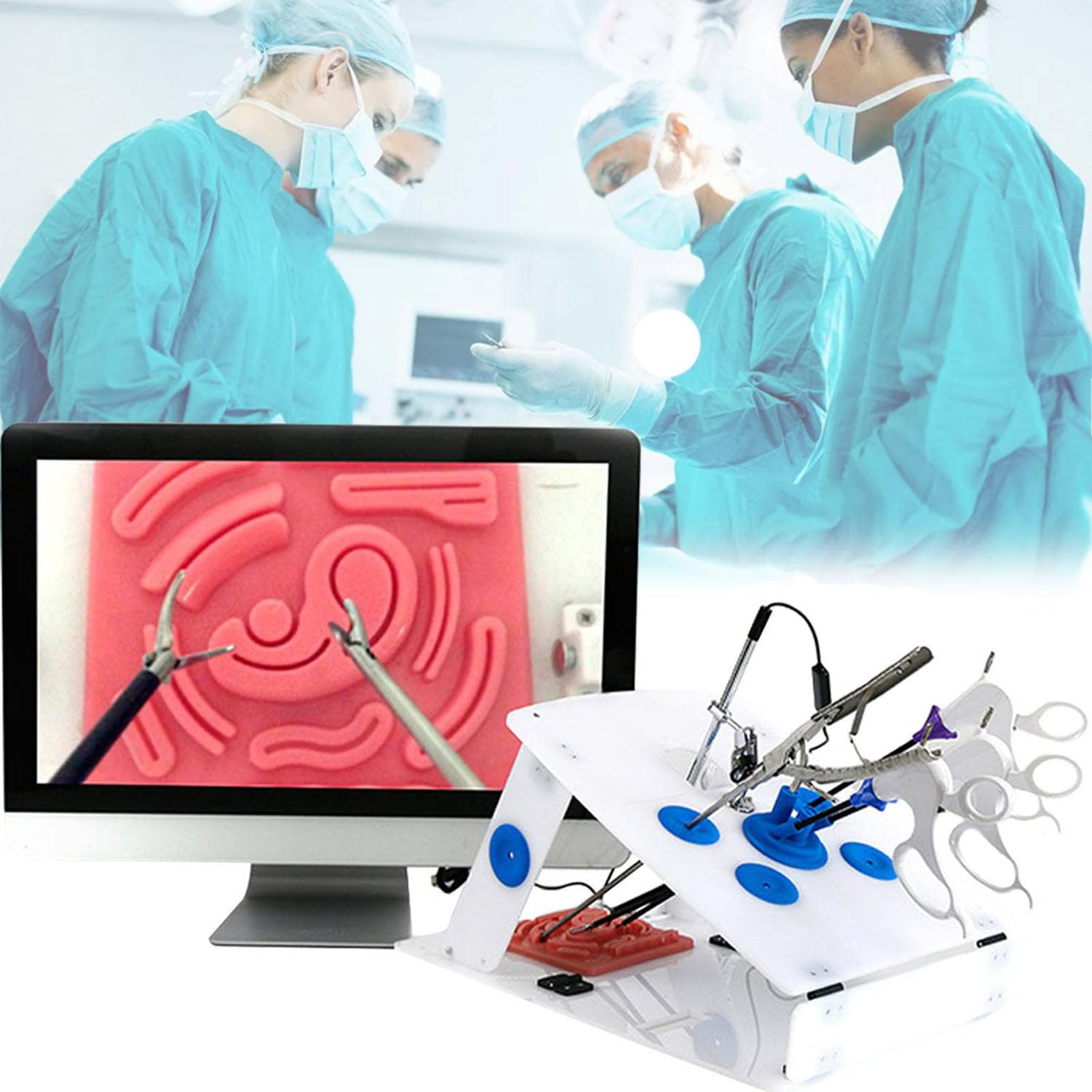 Laparoscopic Surgery Training Box 0°/30° Endoscope Equipped with 5 Training Modules to Achieve 6 Major Training Functions,30°endoscope