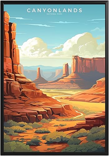 Miniatura 32 de Póster del parque nacional Haleakala, arte abstracto de la pared, arte de pared de paisaje natural retro, impresiones artísticas de pared para