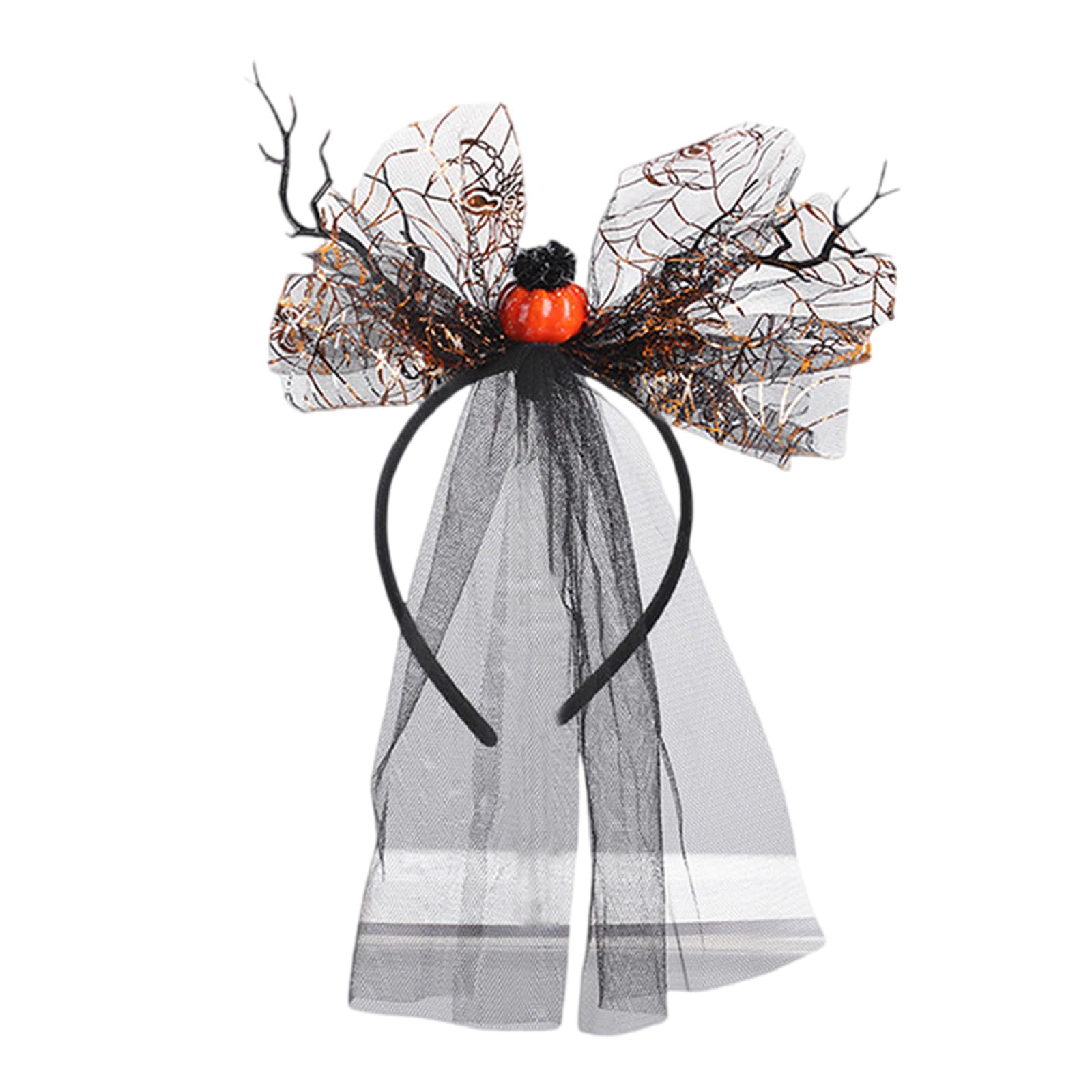 Xjdzineq Horror Skull Hairband Halloween Costume Accessory Sturdy Design Comfortable Holiday Wear Halloween Headbands with Skull Design
