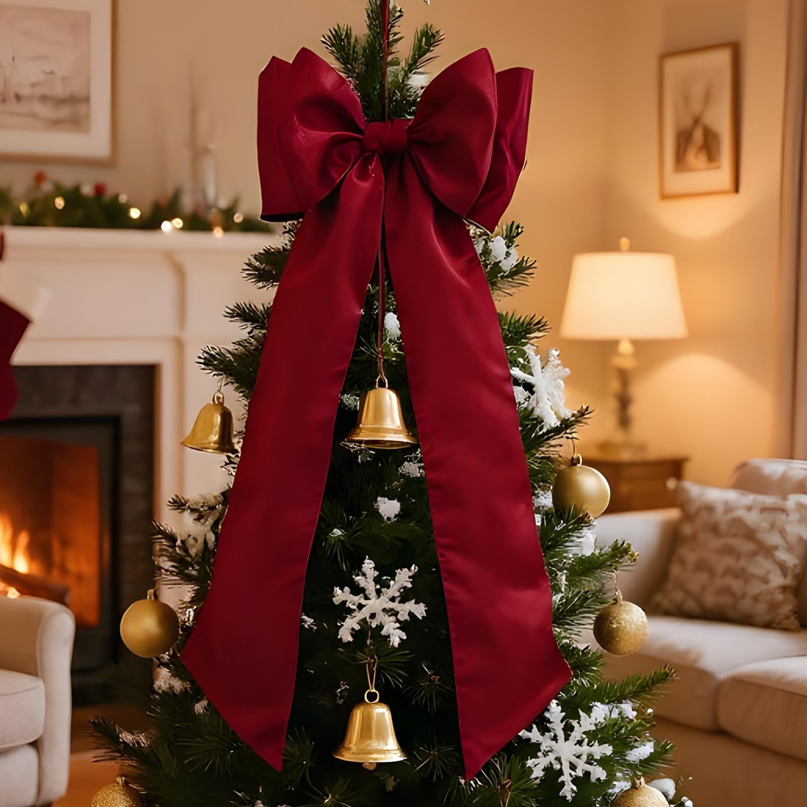 Lazos Navideños Grandes Decoraciones de de Poliéster