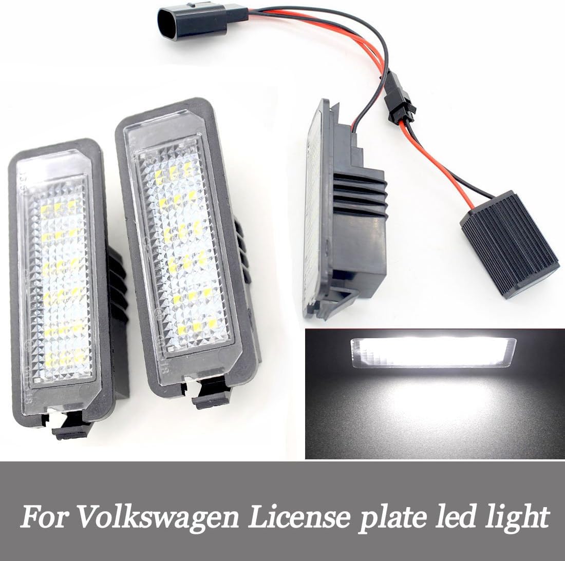 For Golf 4 5 6 License Plate Lights DC12V Waterproof Car LED Number Plate Lamp(2packs)