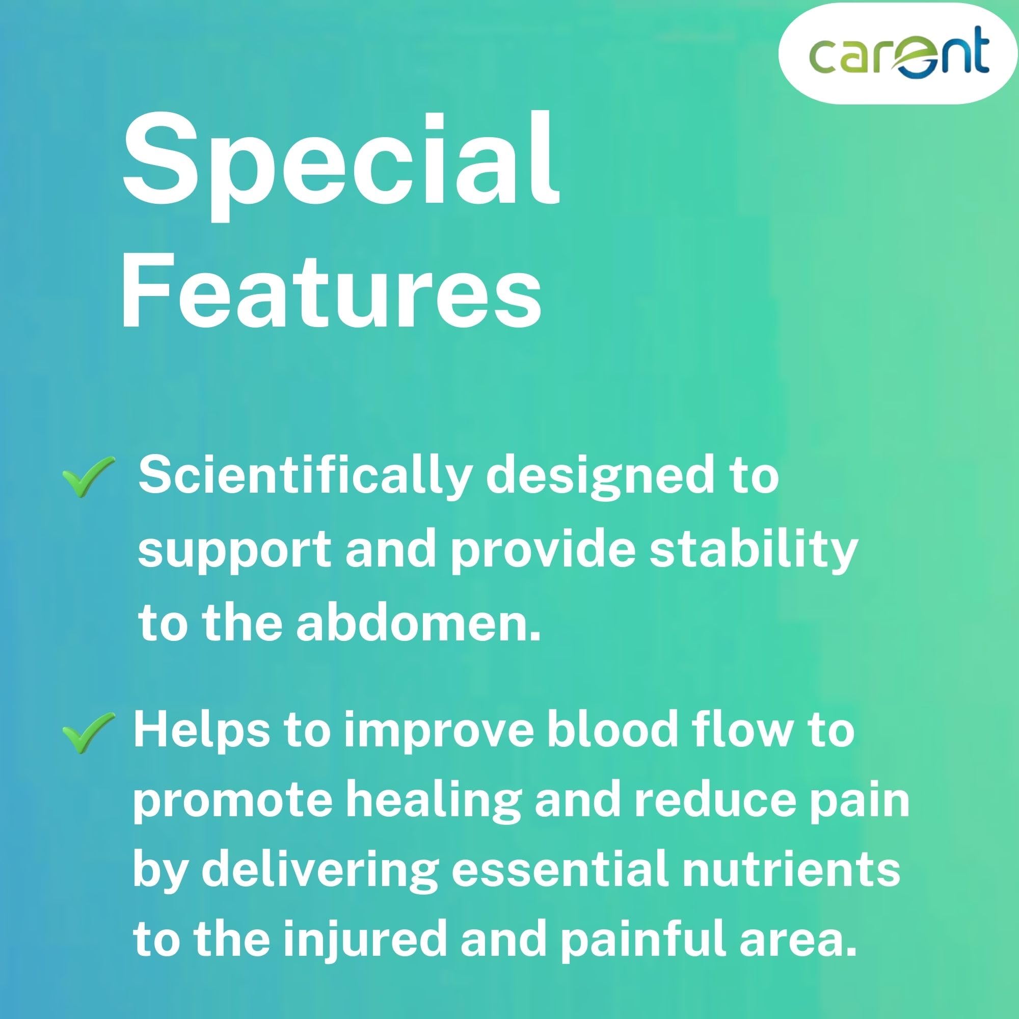 Carent Adjustable Abdominal Belt β Waist and Stomach Support Belt for Post Surgery Recovery, Hernia Support, Abdominal Compression and Pain Relief (XXL (110-120 CM)) 3