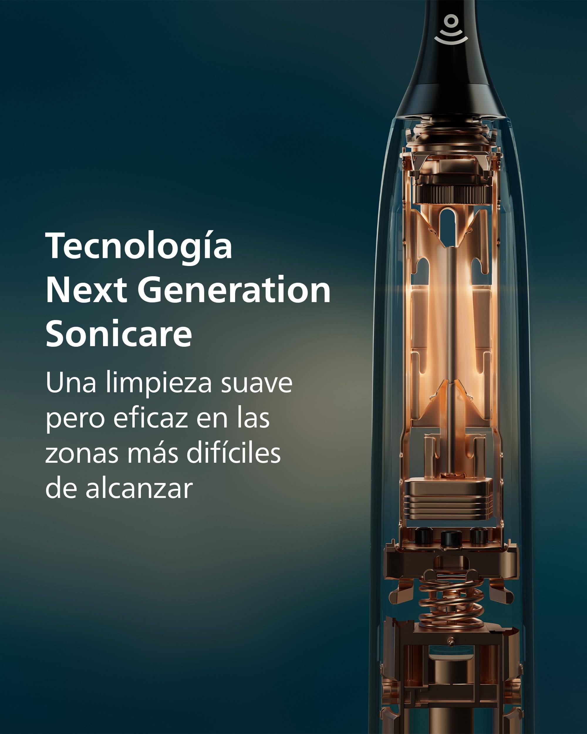 Philips Sonicare Next-Generation DiamondClean 8500 Cepillo de dientes eléctrico - con Smart Pressure Feedback y 18 ajustes, azul oscuro, HX8515/13