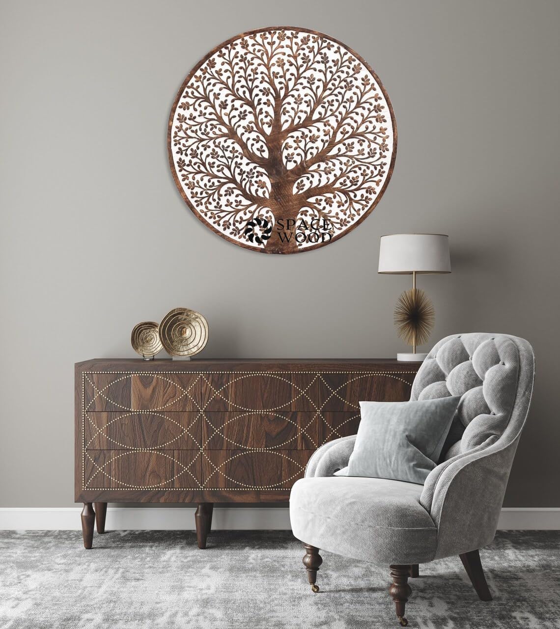 SPACE WOOD Wooden Tree of Life Wall Decor Hanging Art wall panel decor/wall decor for living room/wall hanging decoration items (20 inch X 20 inch) (Material - Wood) (B0CWKVNV8C) Amazon Price History, Amazon Price Tracker