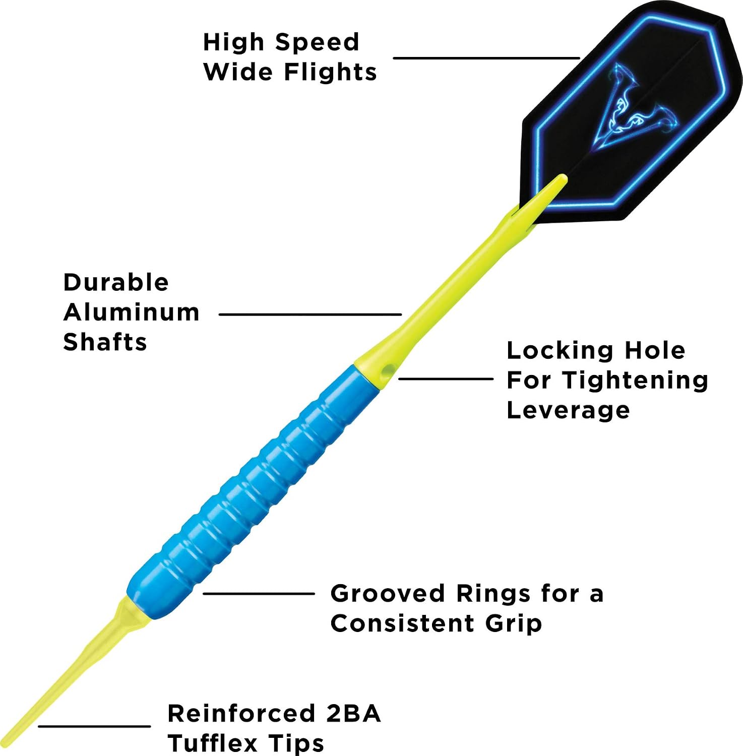 Viper V Glo Soft Tip Darts, 18 Grams