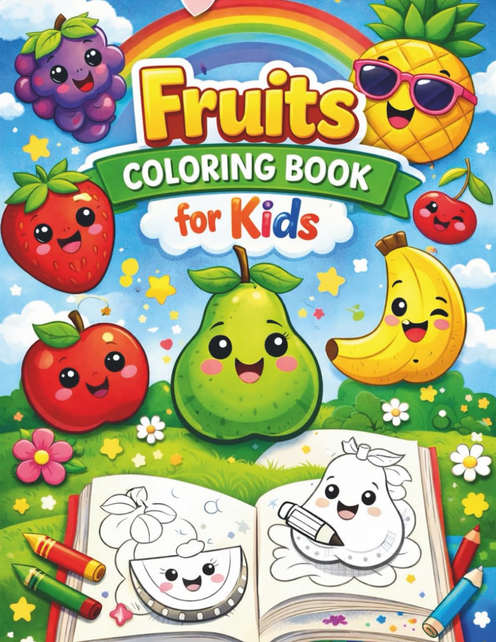 My First Fruits Coloring Book: Fruits Coloring Book for Kids Ages 3–6