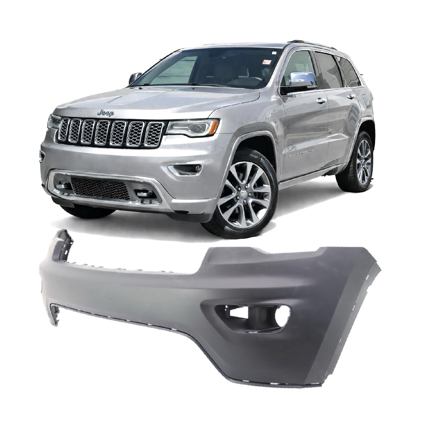 FitParts For Jeep Grand Cherokee 2017–2021 Front Upper Bumper Cover