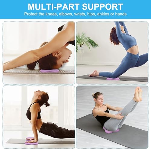 Miniatura 7 de PATIKIL Rodilleras de yoga, cojín de espuma de poliuretano, extra grueso, para pilates, para mujeres, hombres, muñeca, manos, cabeza, ejercicio