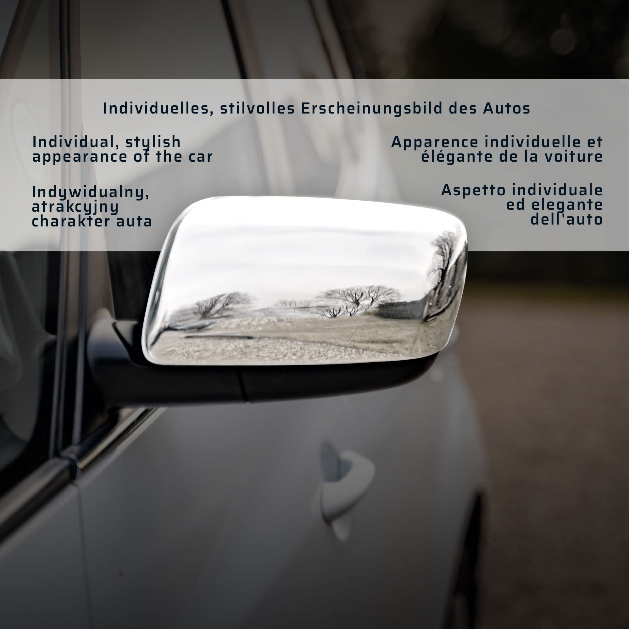CHROMEMASTER | Nakładki na Lusterka Zewnętrzne | Kompatybilne z KIA Venga 2010-2019 | Stal nierdzewna; Osłony Lusterek to Niepowtarzalny Wygląd Auta i Ochrona Przed Uszkodzeniem