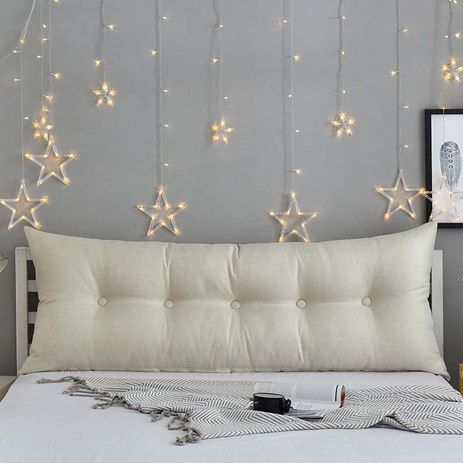 Coussin tête de lit dossier repos premium : oreiller de lit triangulaire et soutien de luxe