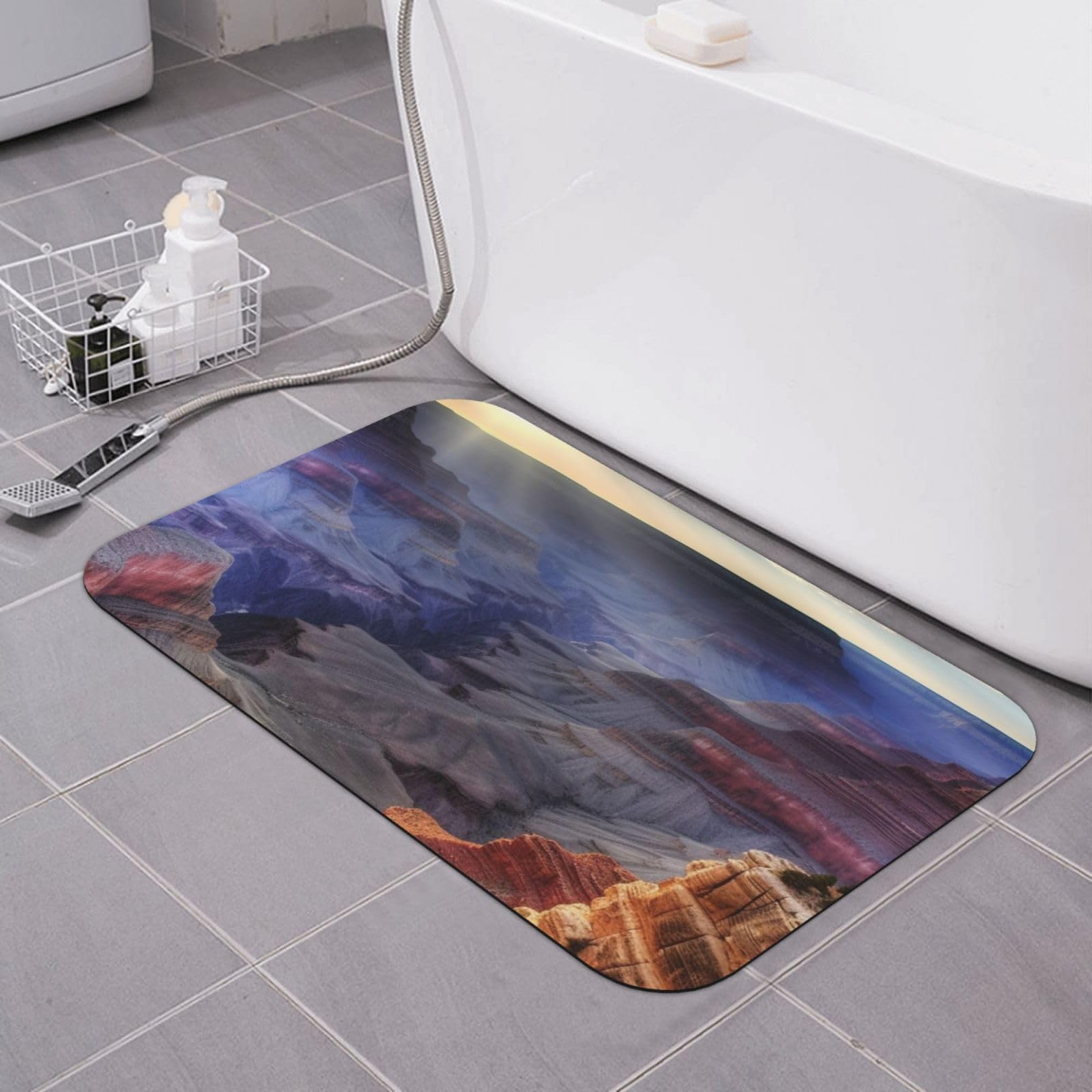 Tapis de bain Grand Canyon en terre de diatomée pour une salle de bain moderne