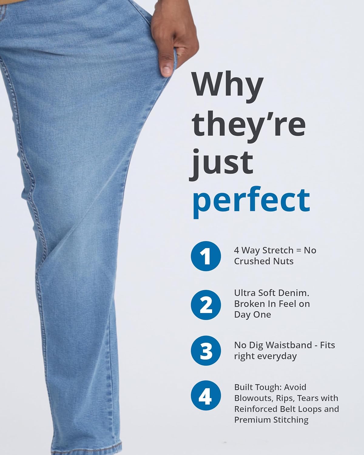 The Perfect Jean TPJ Mens Athletic Fit Jeans OG Stretch - Image 4