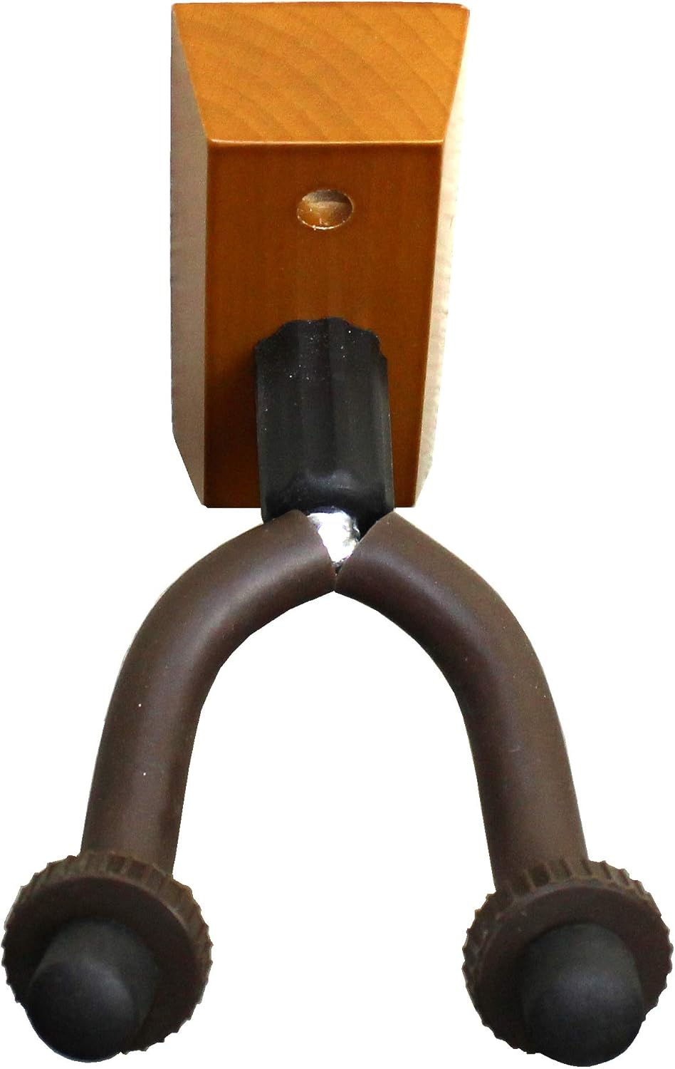 BlueDot Trading ~ Universal Guitar Holder Wall Bracket Mount Hook for Acoustic, Bass, Classical, Ukulele and Electric Guitars, Cherry Stain Wood Base, Mounting Hardware Included (10-Pack)
