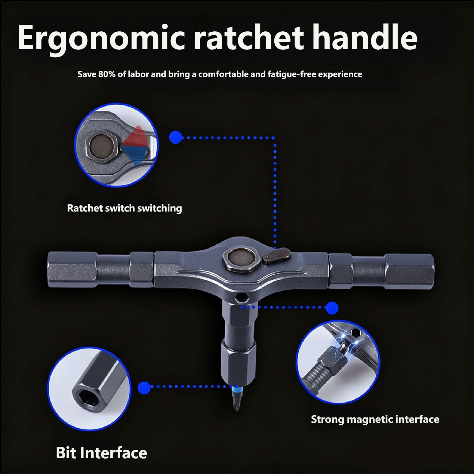 Professionale cacciaviti magnetici a cricchetto a punta multipla 66 in 1, ideale per progetti artigianali, manutenzione in officina, set cacciaviti a cricchetto