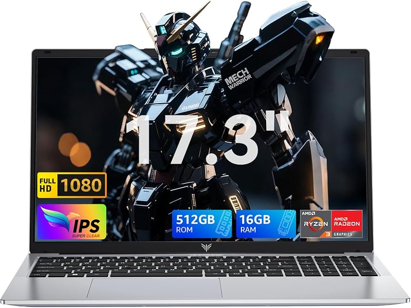 MALLRACE Gaming Laptop,15.6” Ryzen 4300U Business Laptop Computer(4C/4T, Beat AMD Ryzen 5 3500U,up to 3.7GHz) 16GB DDR4 512GB SSD Window 11 Laptop with Webcam,Type-C,54.72Wh Battery,Numeric KB