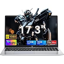 MALLRACE 2026 Gaming Laptop,17.3Inch AMD Ryzen 3 4300U (4C/4T, Beat Intel Processor N100,up to 3.7GHz) 16GB DDR4 RAM 512GB SSD Business Computer with Webcam,Type-C,62.7Wh Battery,Numeric KB,Silver