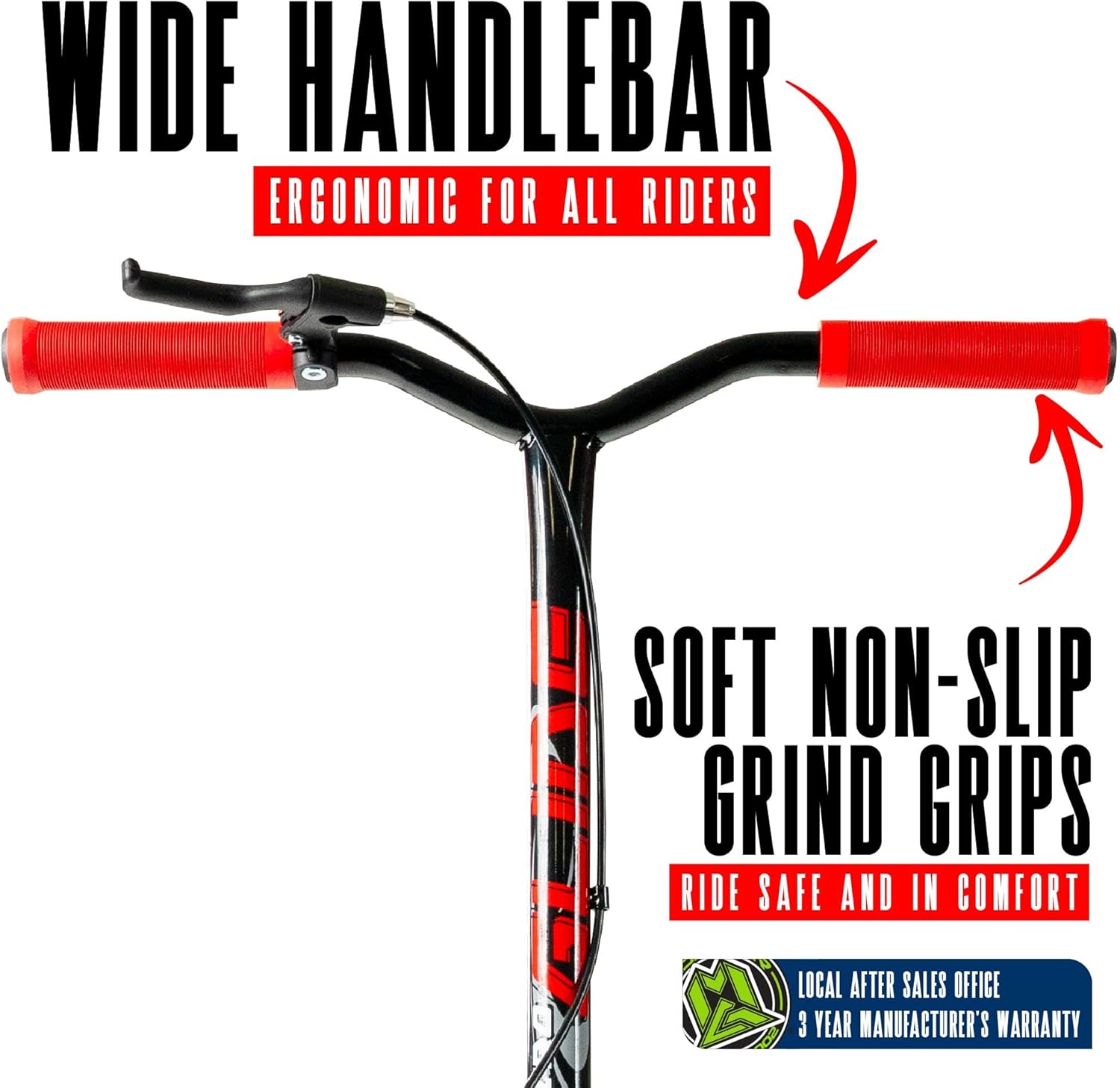 Large Kick Scooter for Adults, Teens & Kids 8-12 with Kickstand – 12" Air-Filled Tires, Wide Deck, Lightweight Steel Frame – Madd Gear Urban Glide