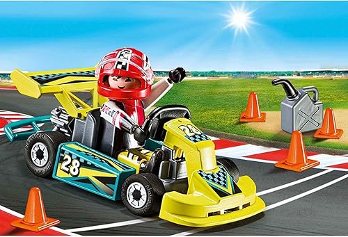 Miniatura 3 de Playmobil Juego de construcción de estuche de transporte Go-Kart Racer