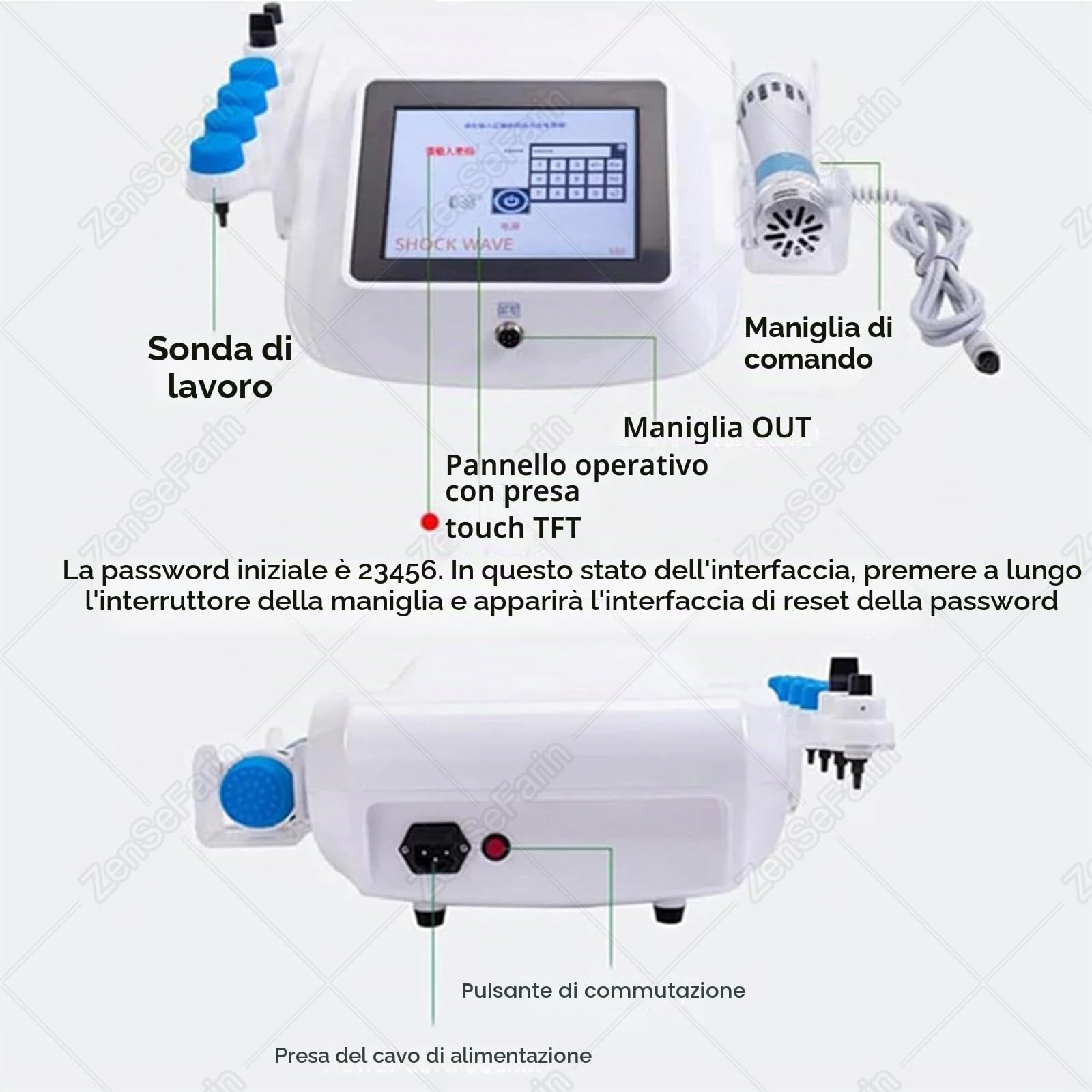 Macchina Terapia Ad Onde D'urto Extracorporee, Macchina Professionale Terapia Ad Onde D'urto Extracorporee Elettromagnetiche Eswt ED, Massaggiatore per Il Sollievo dal Dolore