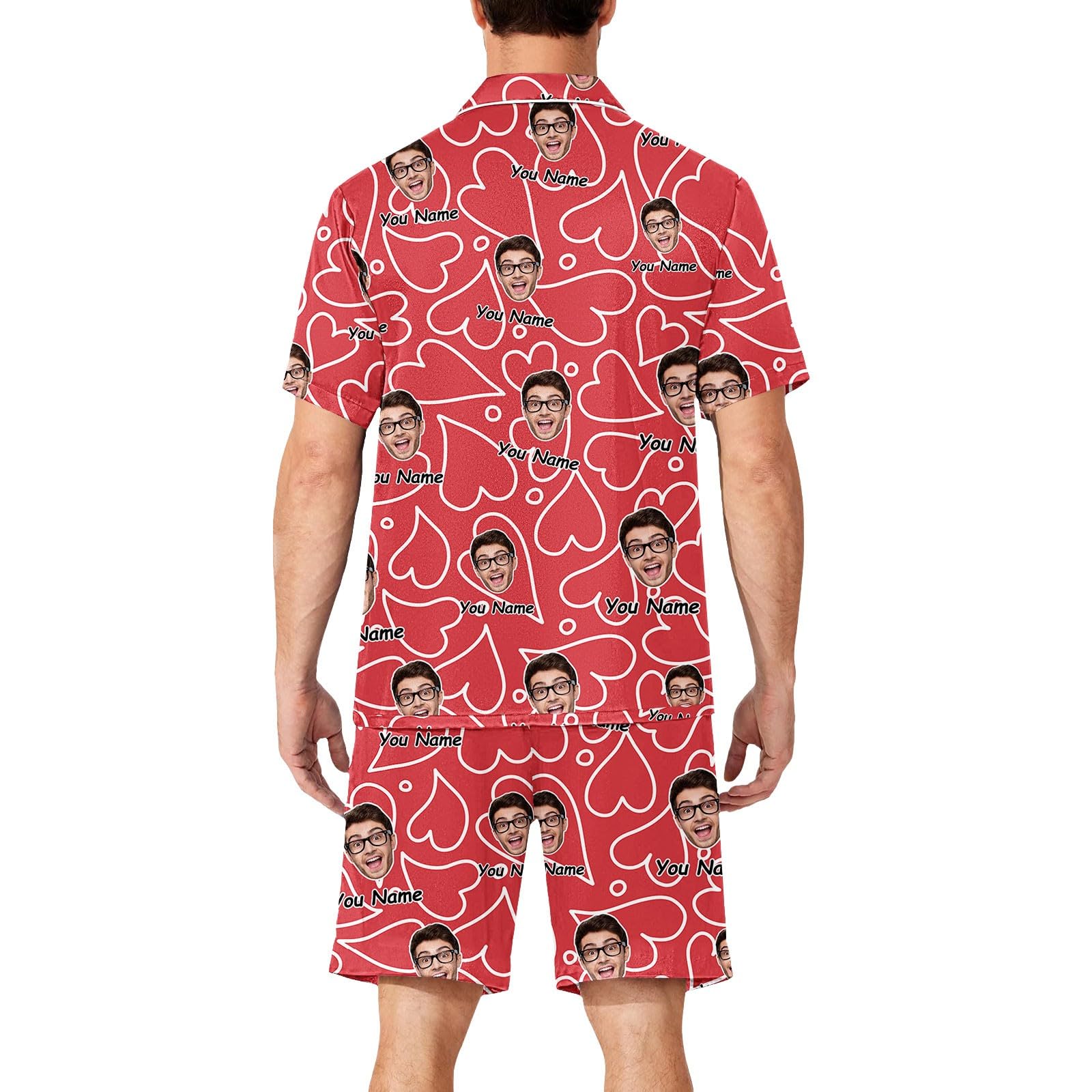 Generisch Conjunto de pijama original para hombre, pantalones divertidos para hombres y mujeres, parejas a juego, unisex, nombres personalizados, suéter para hombre.