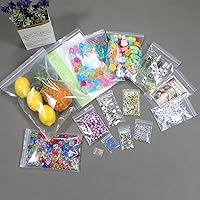 Vista 9 de 200 unidades de 5,1 x 7,6 cm, bolsas de plástico gruesas, transparentes, pequeñas, con cierre de cremallera, de 4 mil, resistentes, para collares