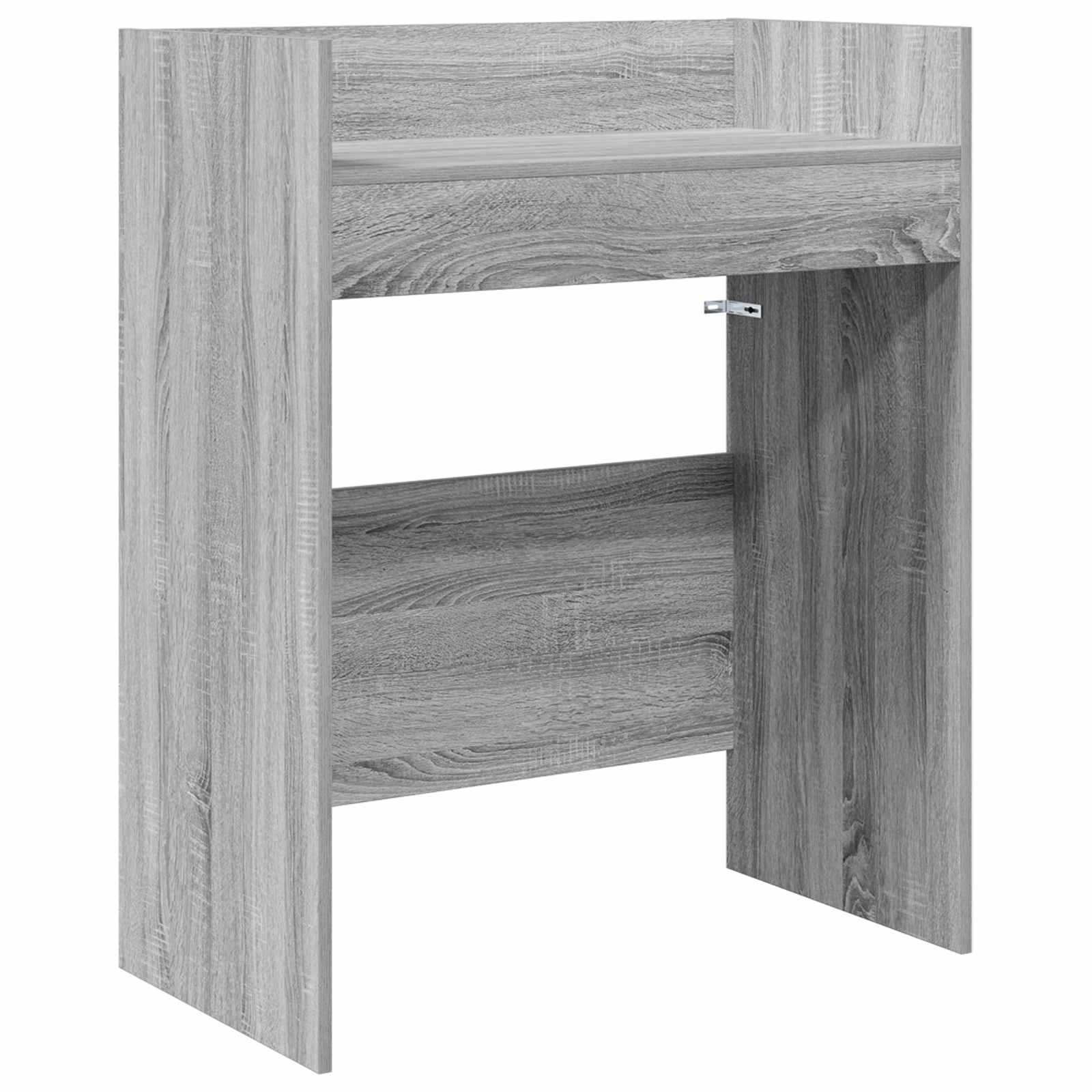 Mesa DJ de madera, color gris Sonoma, 82 x 45 x 102 cm