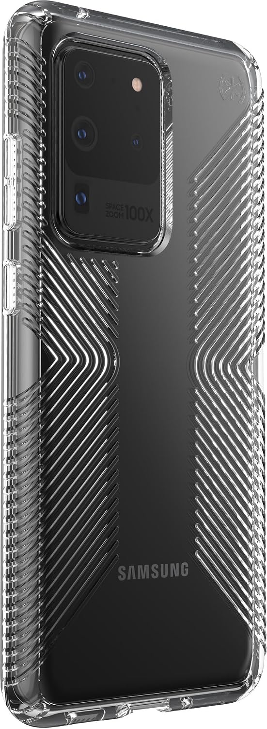 Speck Presidio Perfect Clear with Grip Samsung Galaxy S20 Ultra Case, Clear (136388-5085)