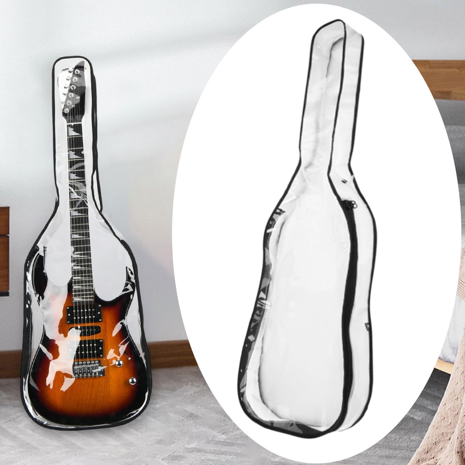Funda Guitarra 39 Pulgadas Impermeable TPU | material transparente, cierre cremallera, resistente al agua, interior no tejido