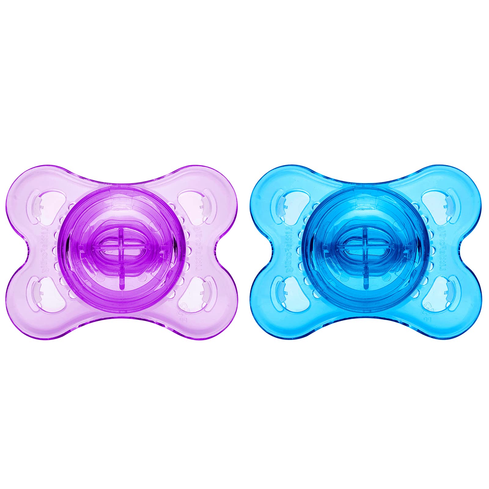 LittleForBig Bigshield Generazione-3 Adulti Dimensioni Ciuccio Candy Gloss 2 Paci Pack - Set nero e cristallo